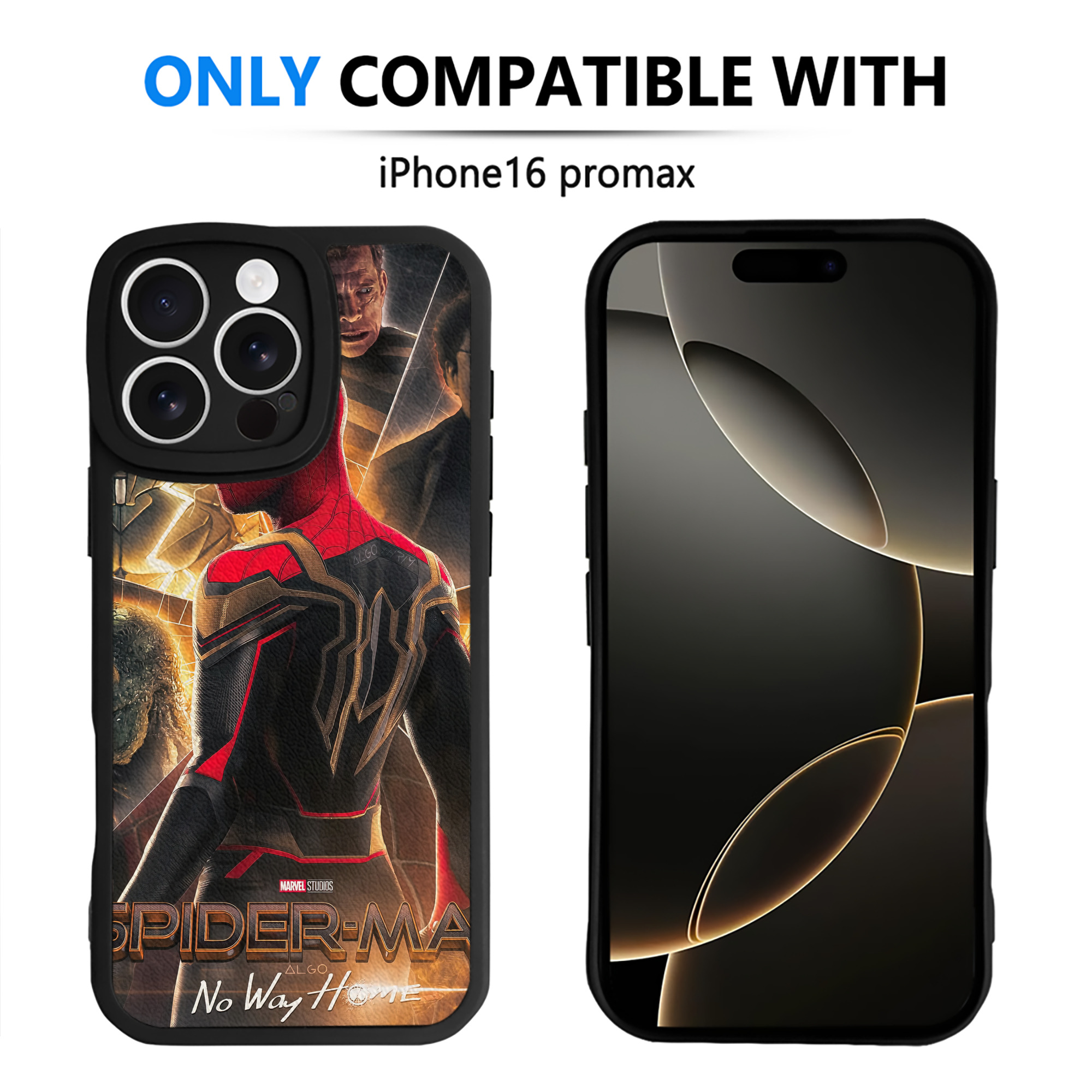 Spider Man スパイダーマン 【iPhone 16シリーズ対応】シリコンスマホケース（レザー調） 材質：シリコン